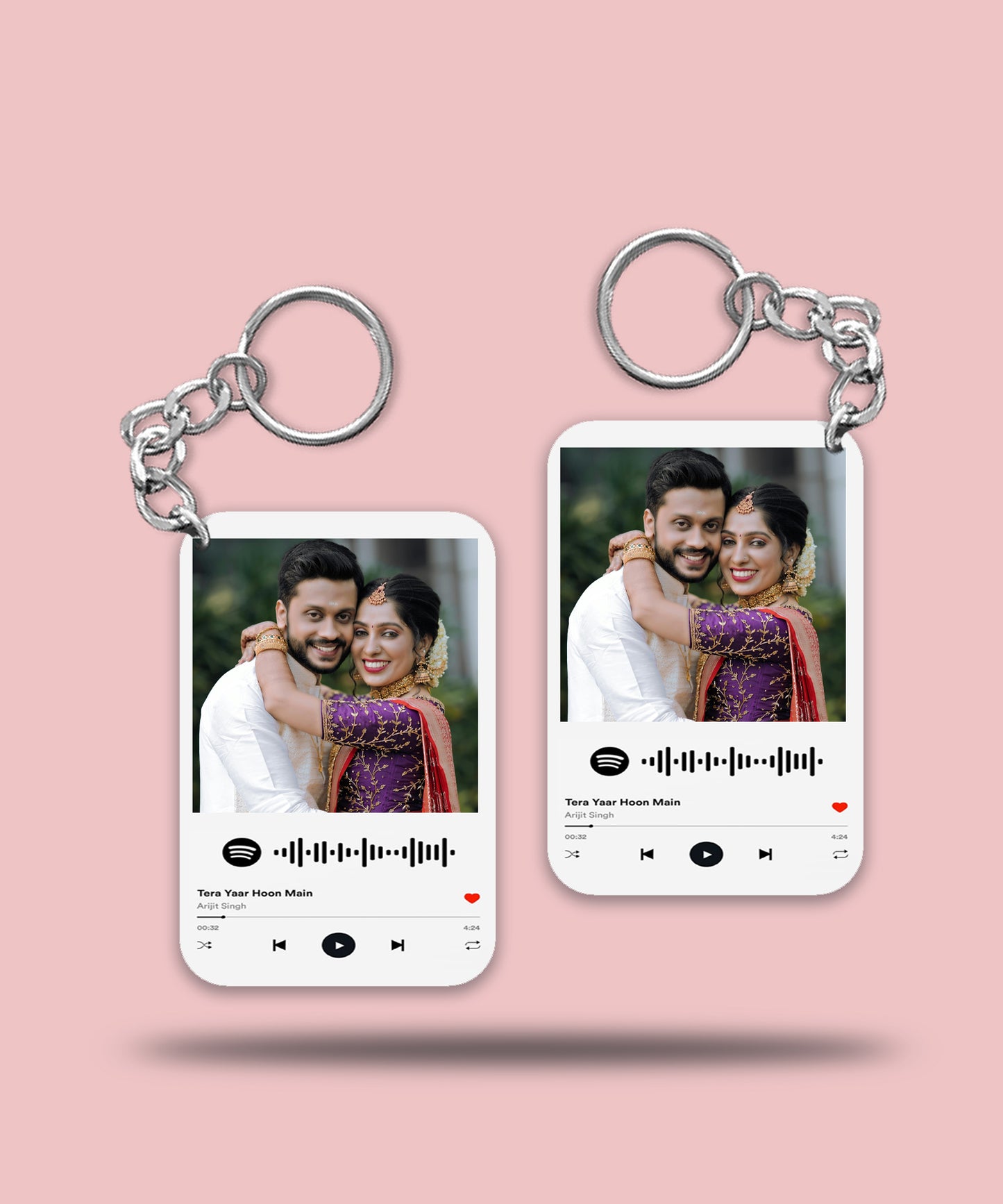Acrylic Keychain - Spotify music white