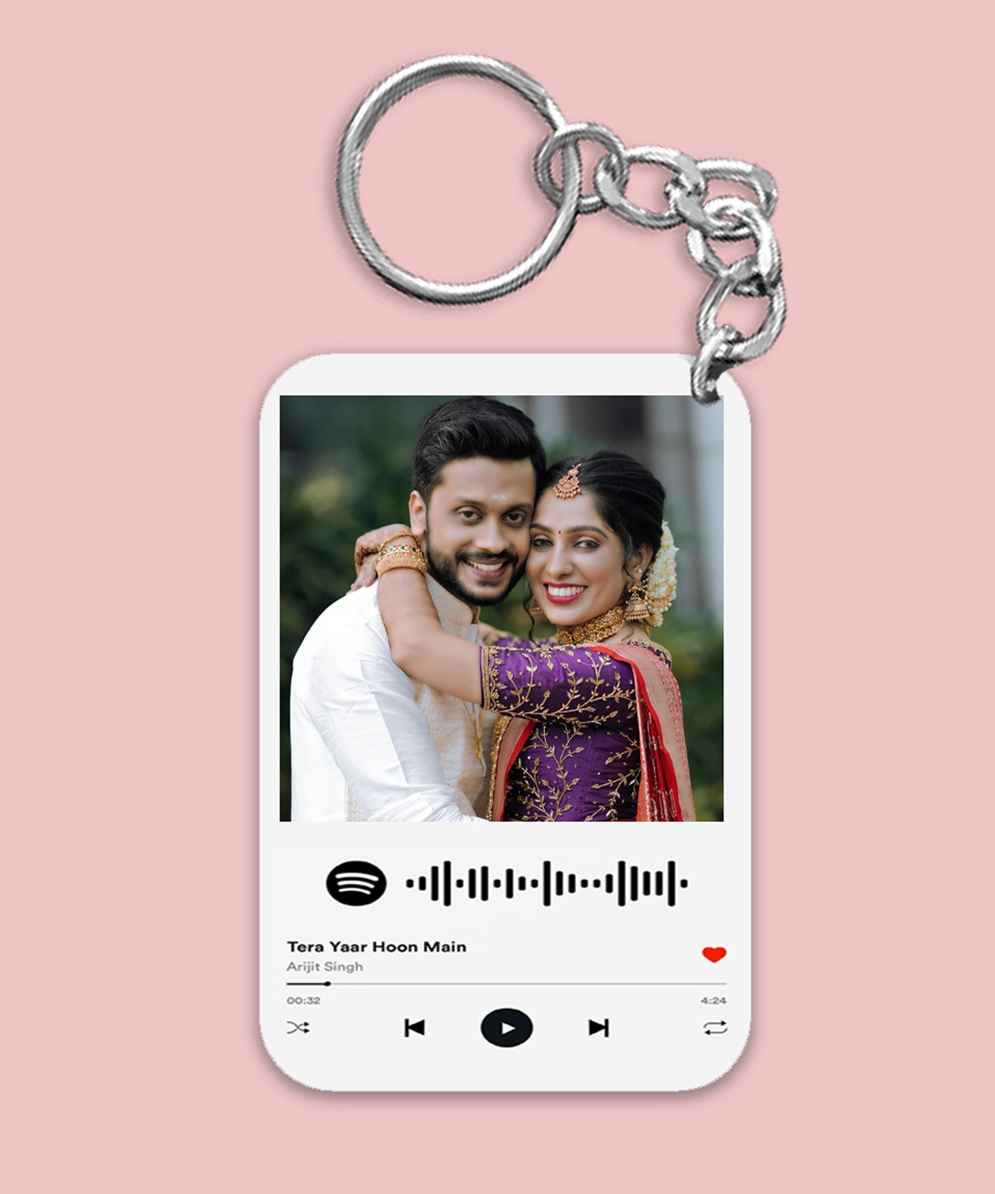 Acrylic Keychain - Spotify music white