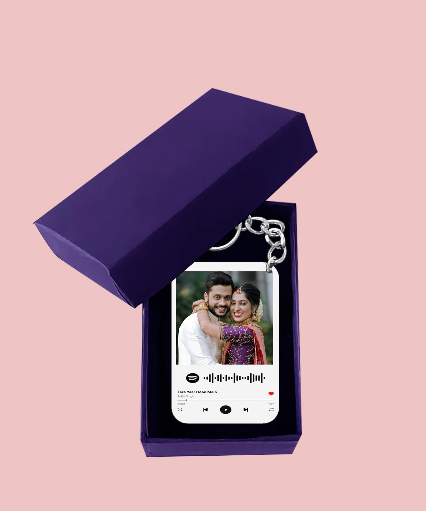 Acrylic Keychain - Spotify music white