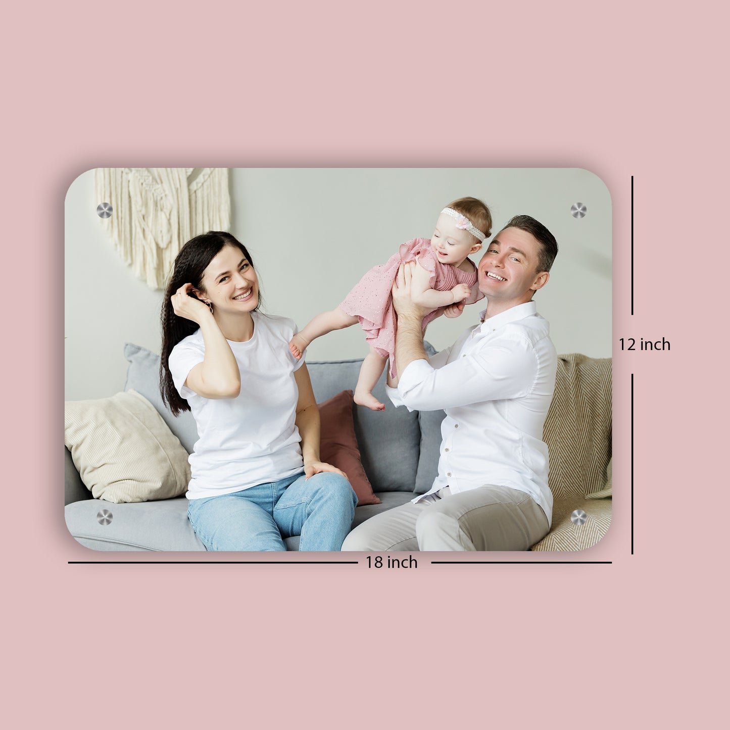 Wall hanging frame less photo - Rectangle