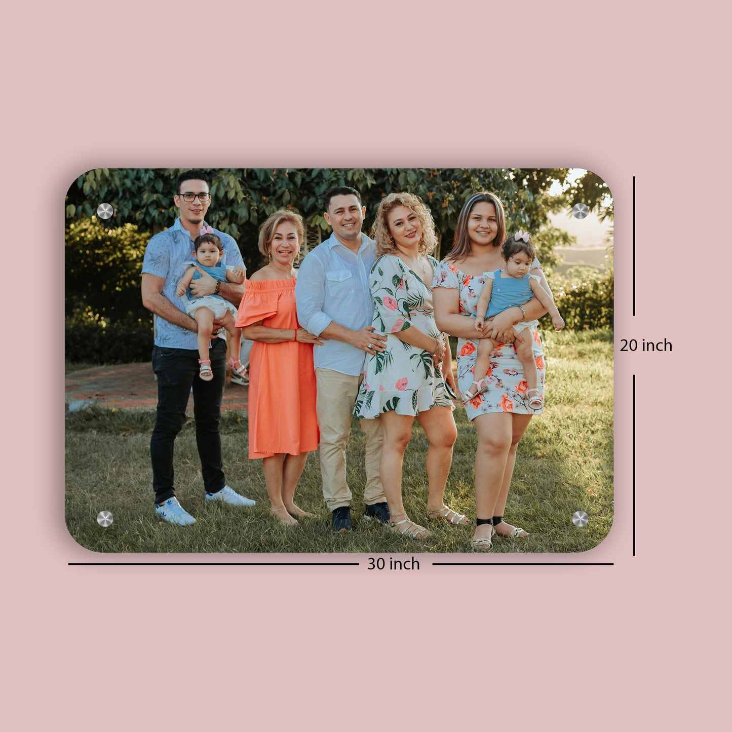 Wall hanging frame less photo - Rectangle