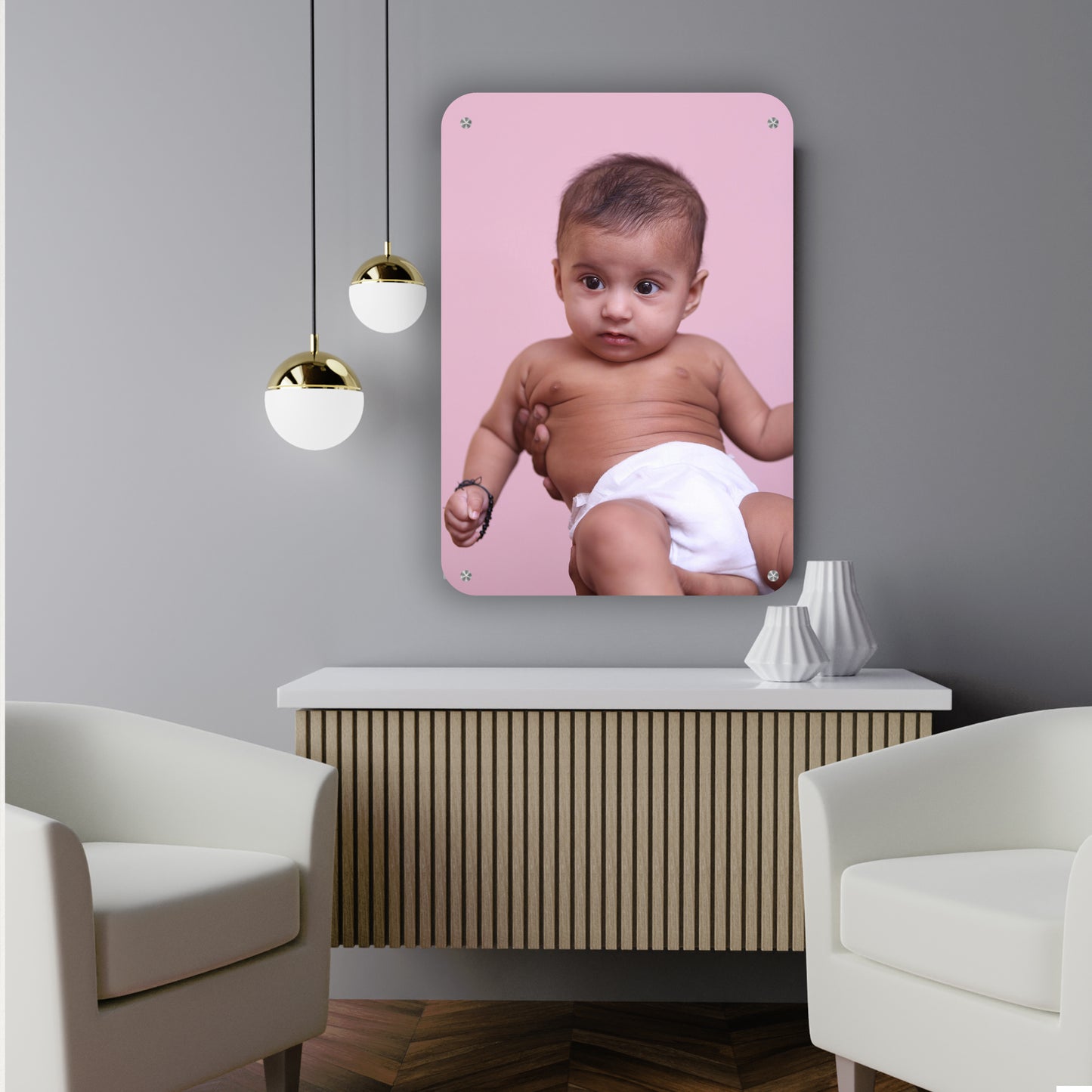 Wall hanging frame less photo - Rectangle