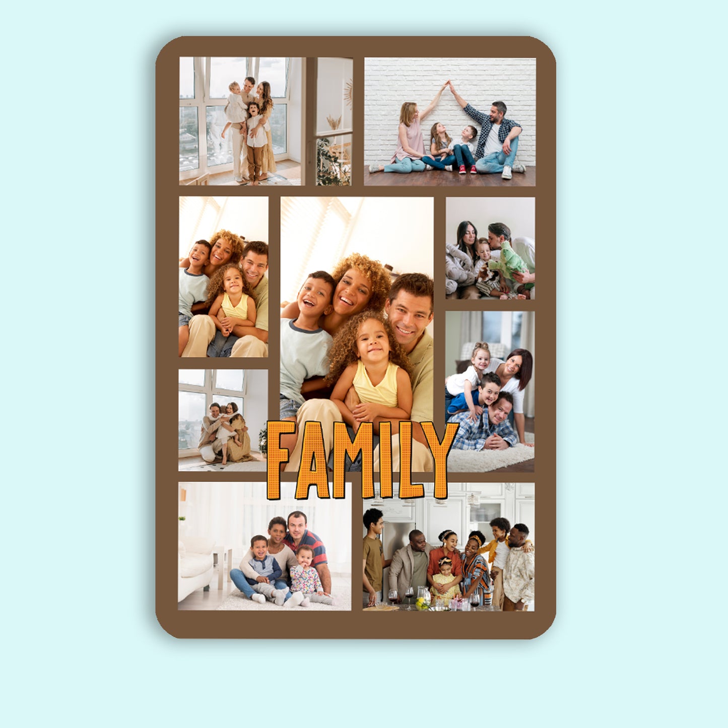 Happy family - Frame less acrylic wall photo collage