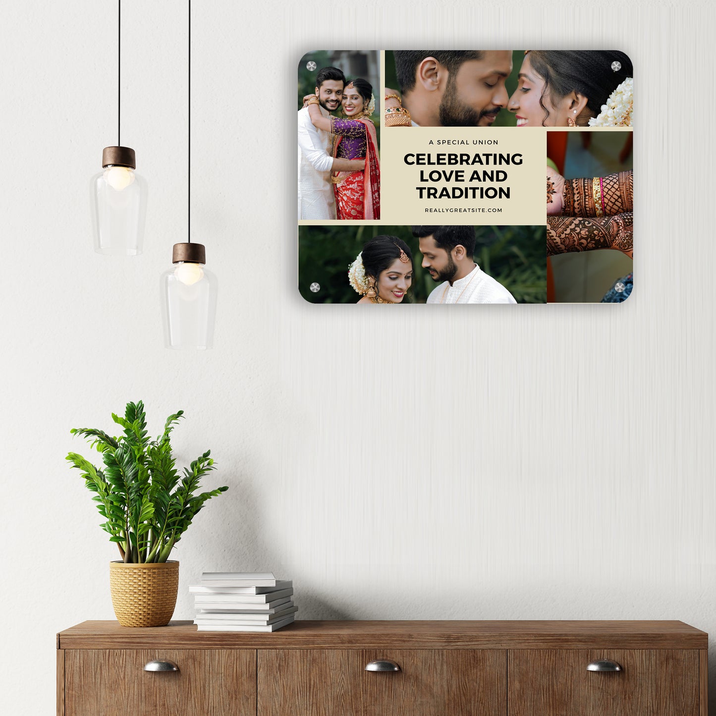 Happily Framed - Frame less acrylic wall photo collage