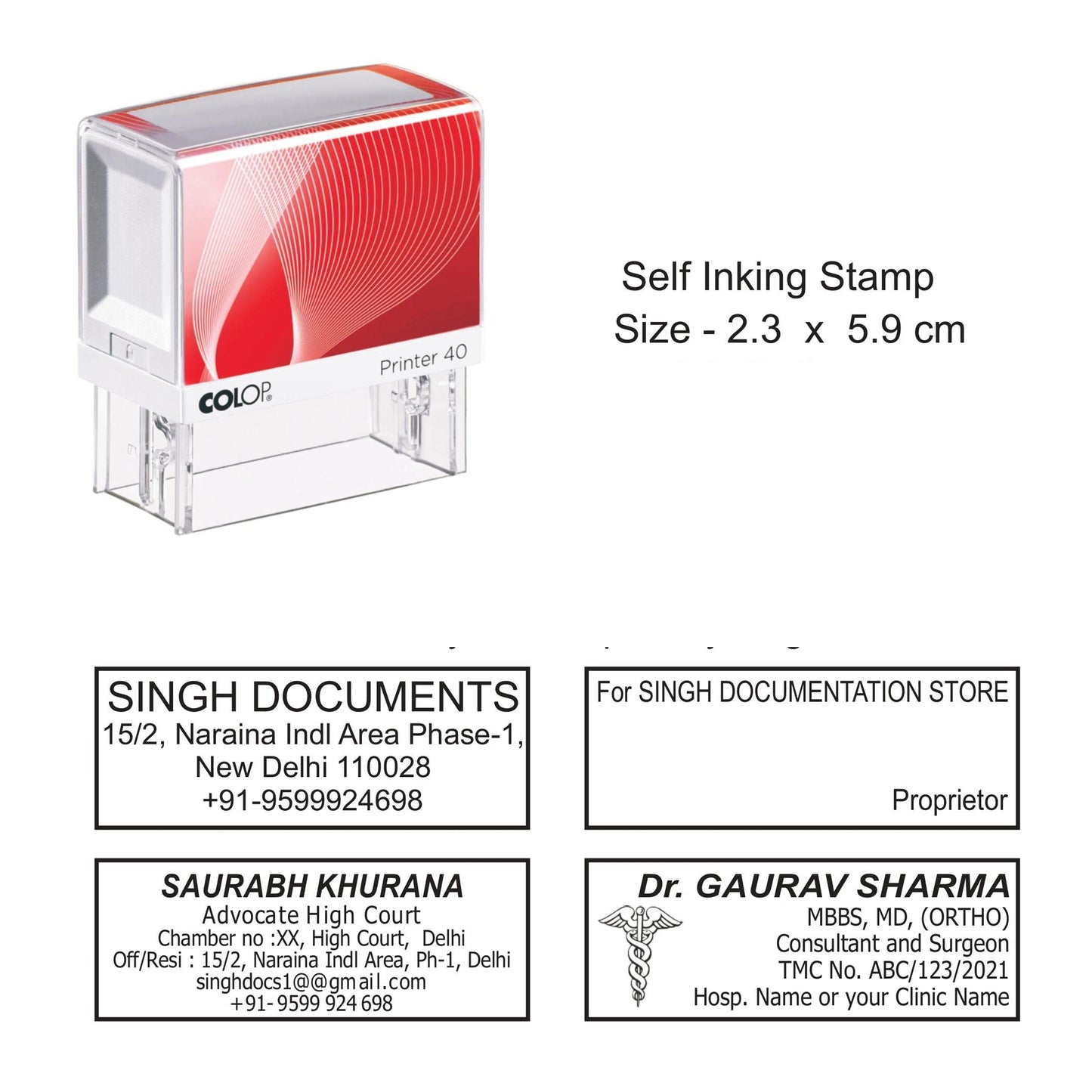 Rectangular Self-Inking Stamps – Durable, Precise & Customizable by COLOP