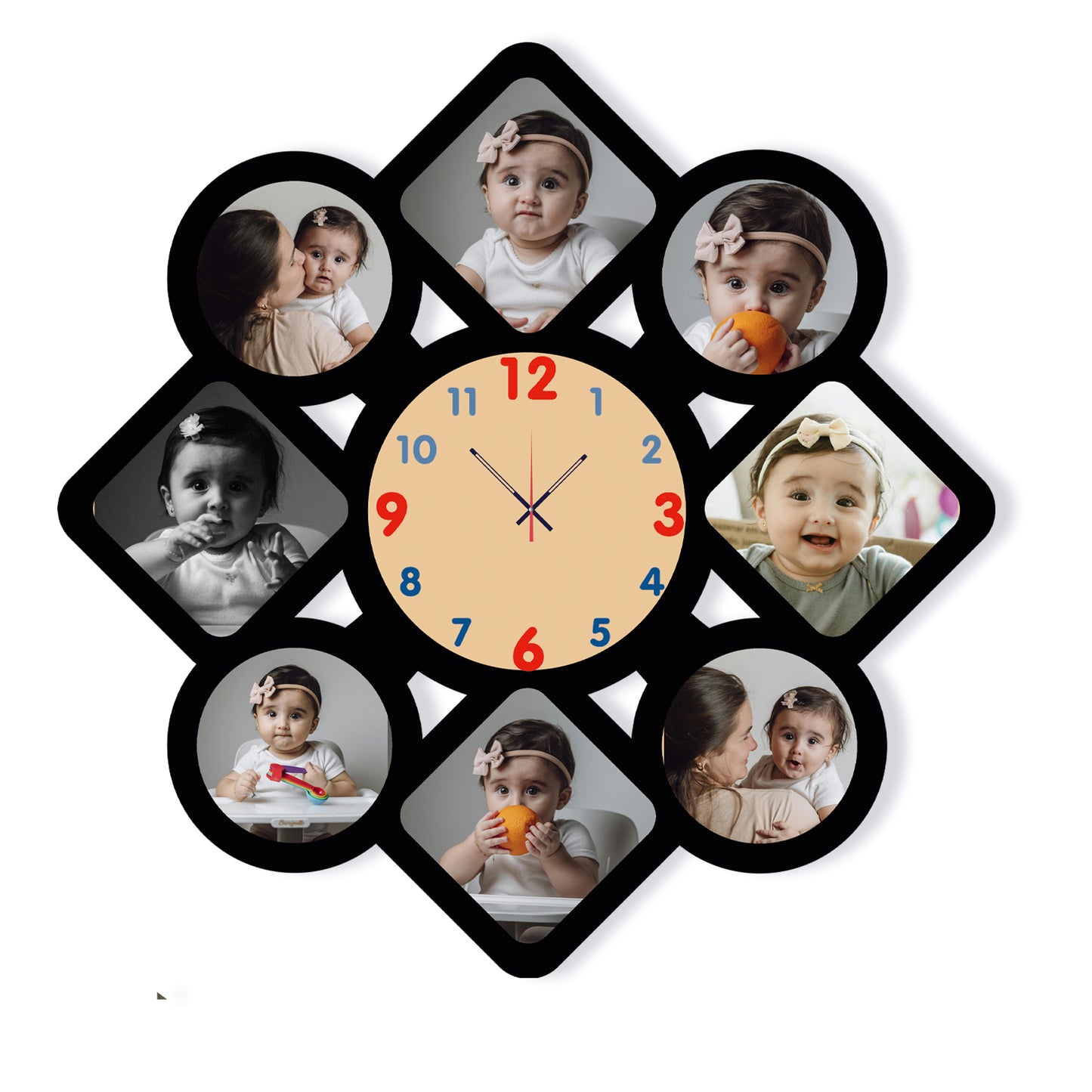 Glimmer Pop - Personalized Acrylic Photo Wall Clock