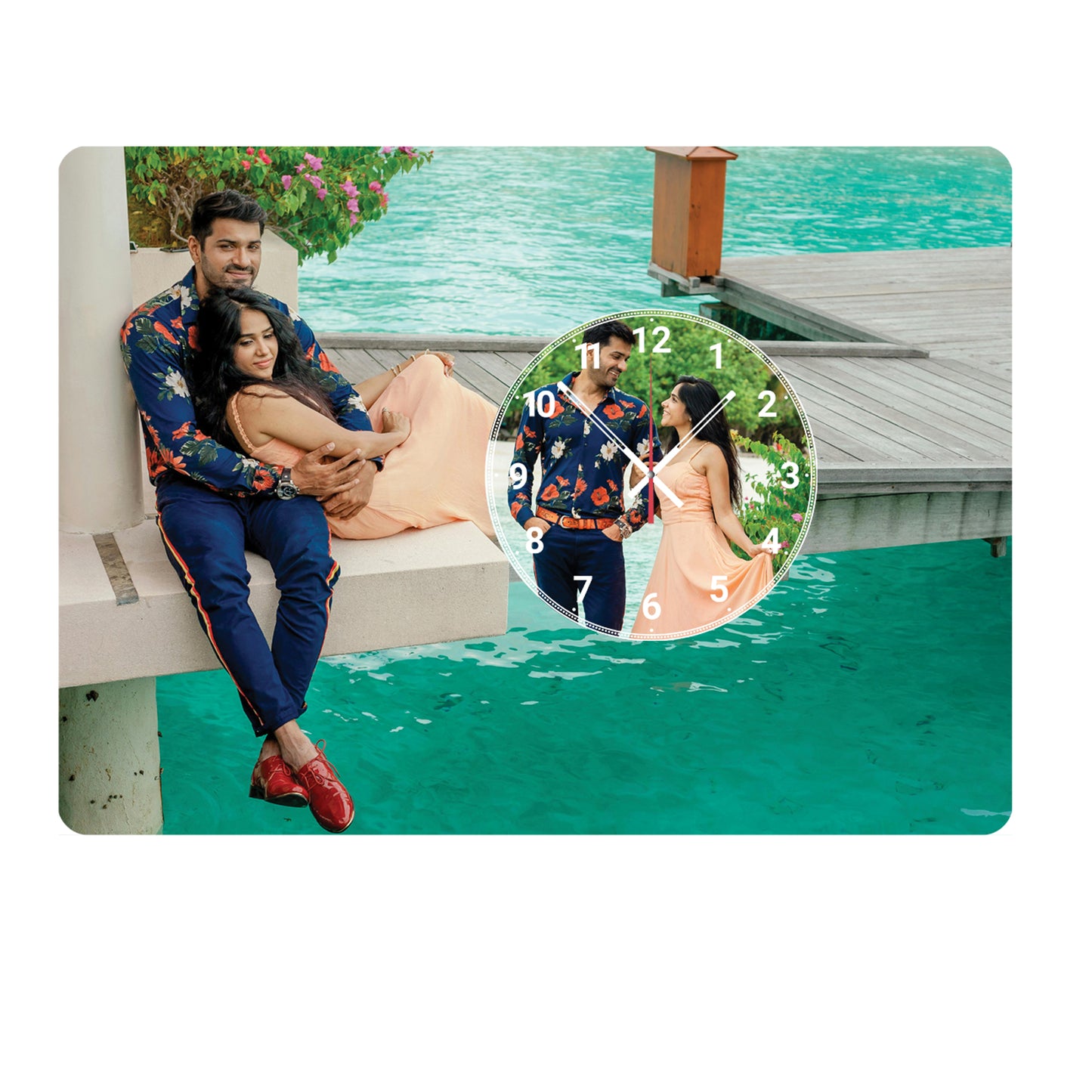 One Beat - Personalized Acrylic Photo Wall Clock