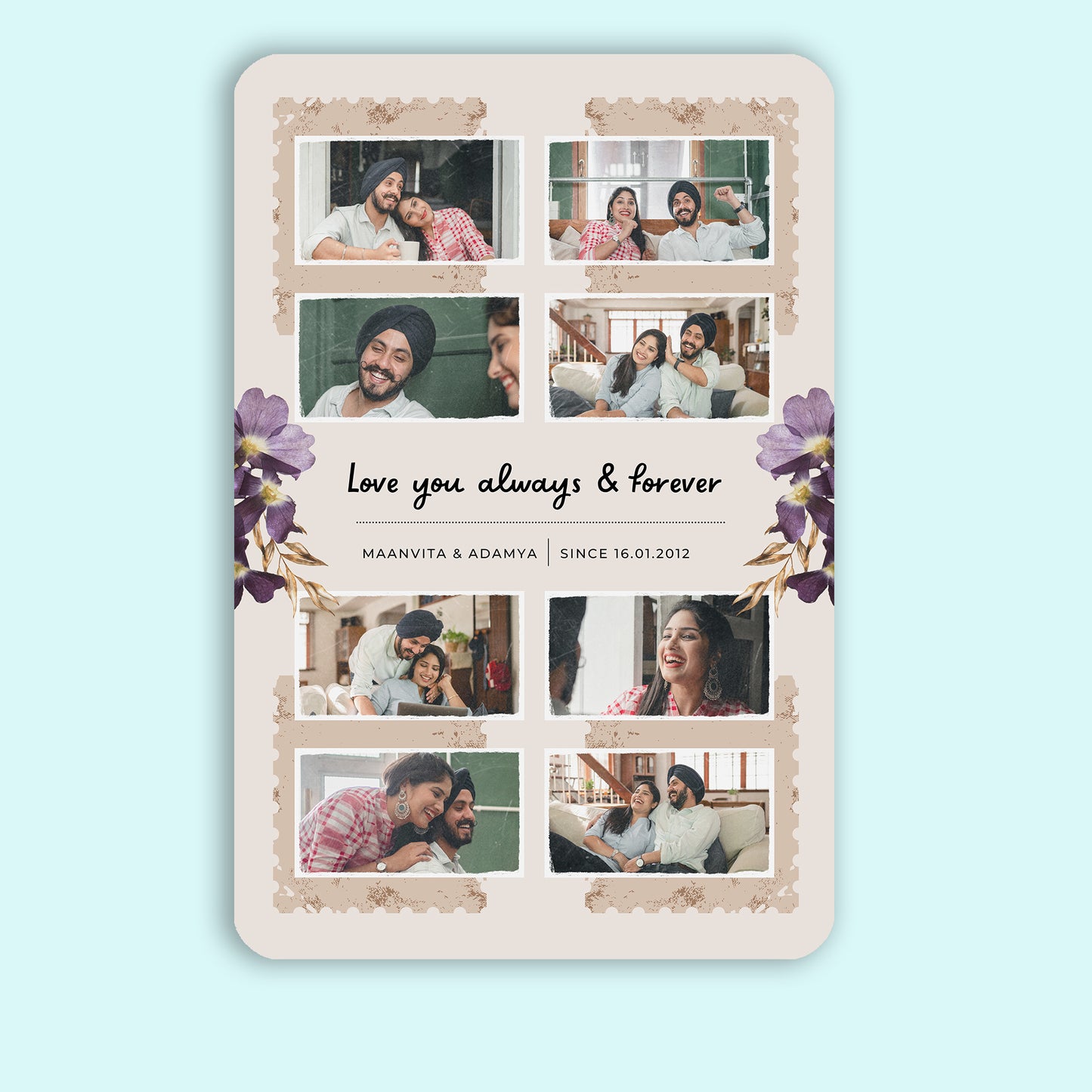 Glow Frame Collage - Frame less acrylic wall photo collage