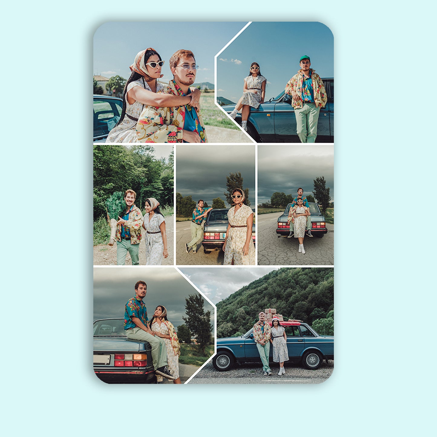 Best couple - Frame less acrylic wall photo collage