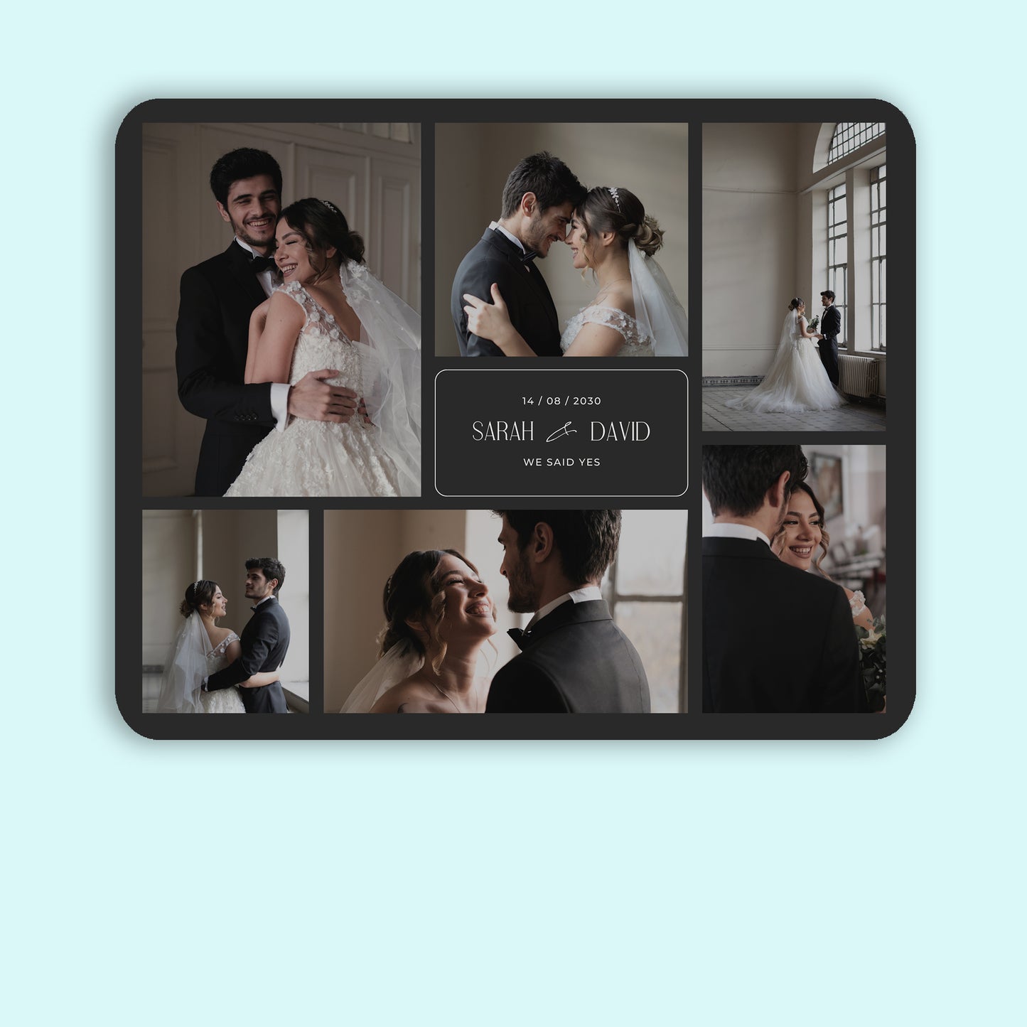 Dark Black & Elegant - Frame less acrylic wall photo collage