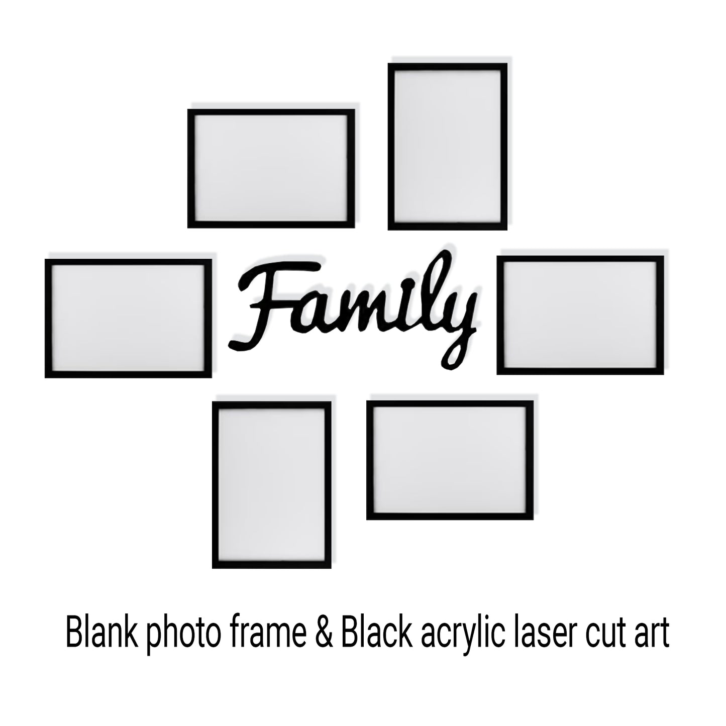 Family first – 6 Frame Set with Laser Cut Family art