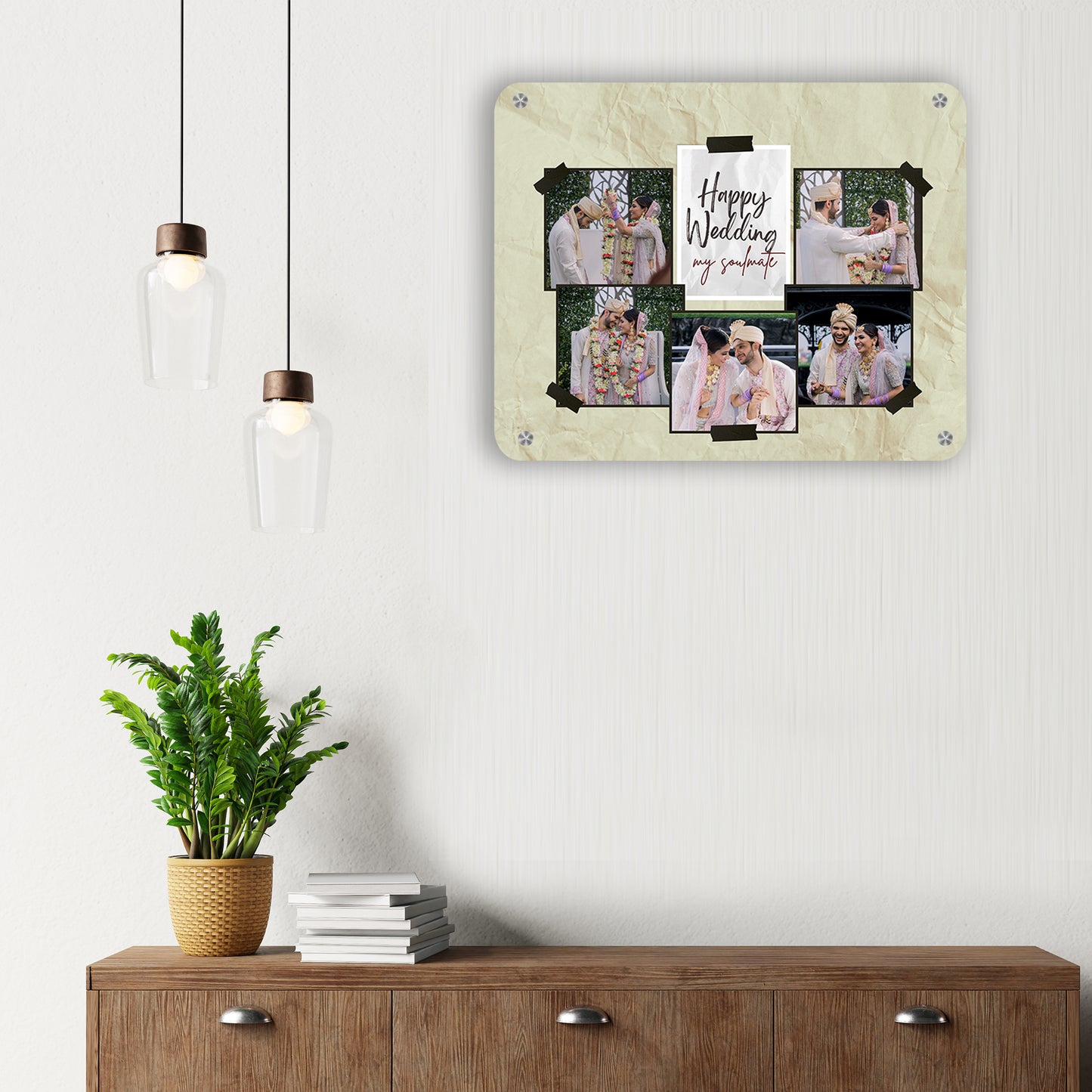 Refined Scrapbook - Frame less acrylic wall photo collage