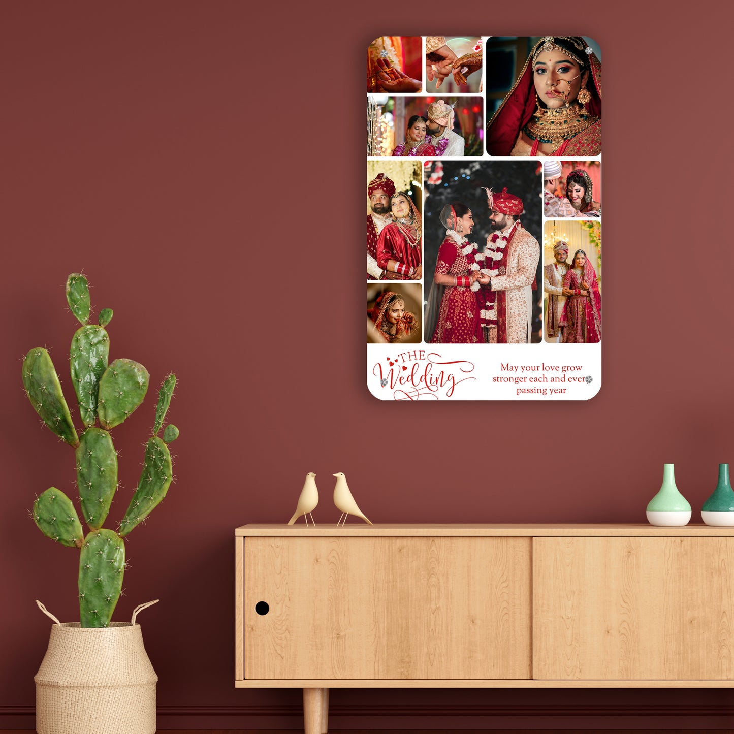 Wedded Moments - Frame less acrylic wall photo collage