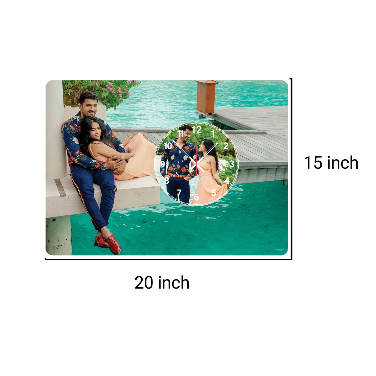 One Beat - Personalized Acrylic Photo Wall Clock