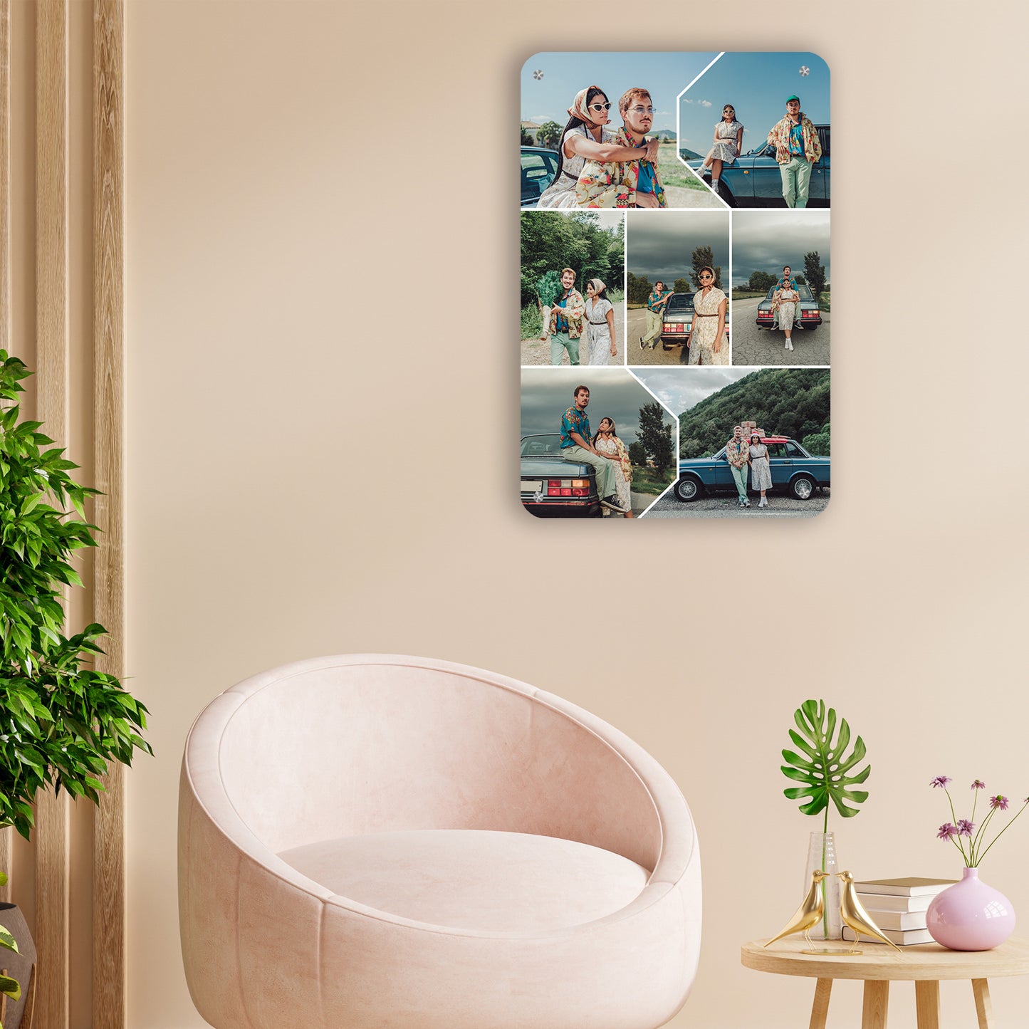 Best couple - Frame less acrylic wall photo collage