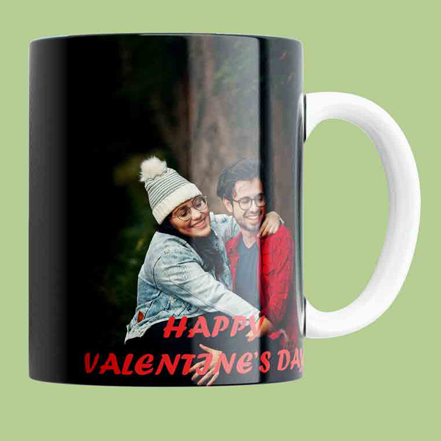 Personalized Mug & Hart shape Coaster Combo