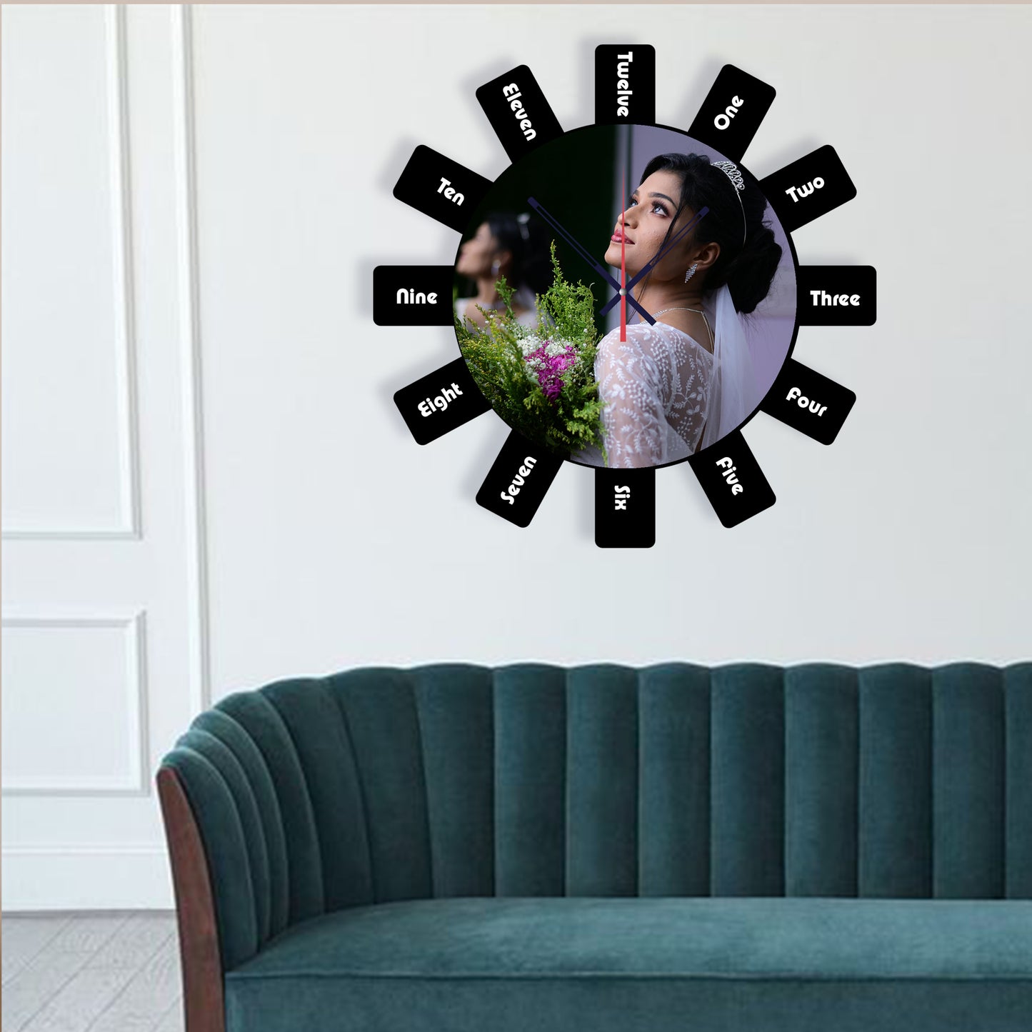 True North - Personalized Acrylic Photo Wall Clock