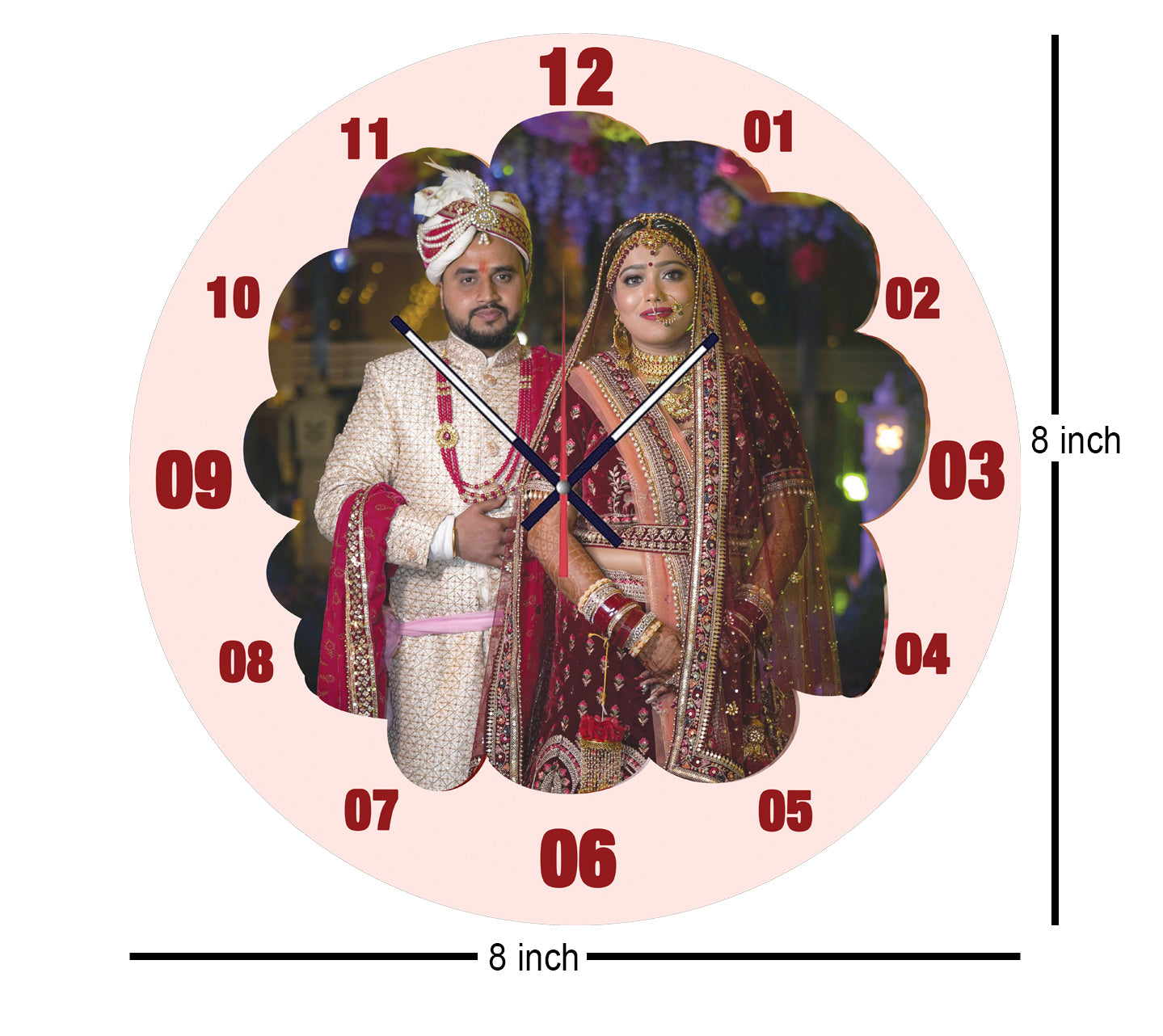 Color Whirl - Personalized Acrylic Photo Wall Clock