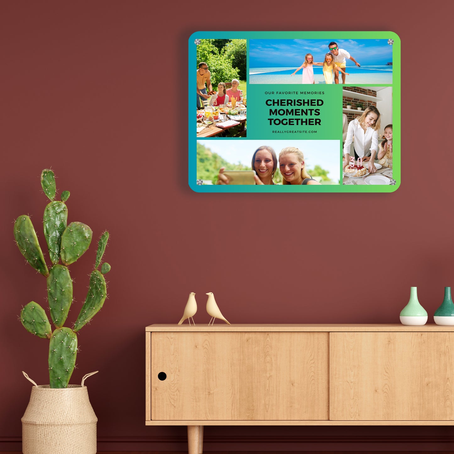 Cherished Moments Together - Frame less acrylic wall photo collage