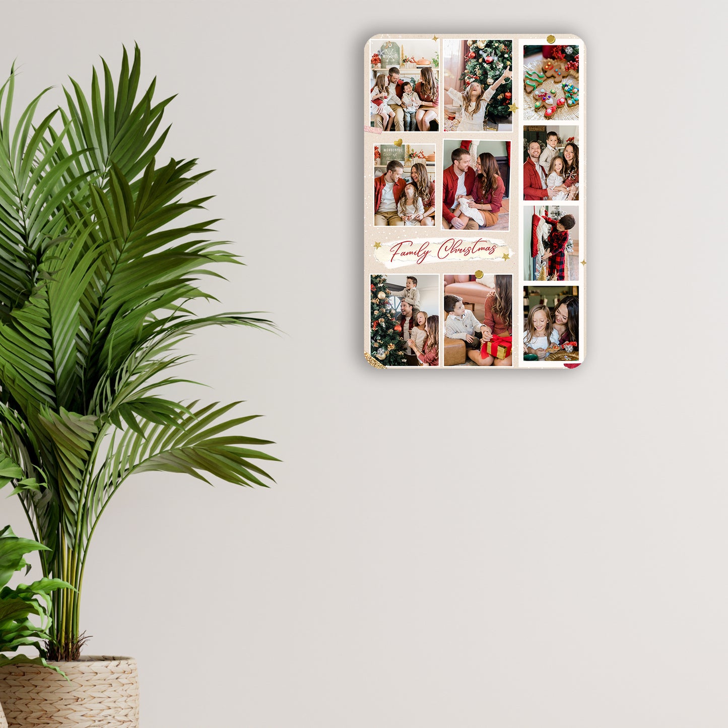 Family Christmas - Frame less acrylic wall photo collage