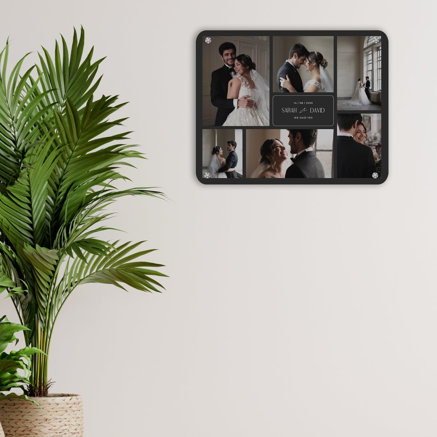Dark Black & Elegant - Frame less acrylic wall photo collage