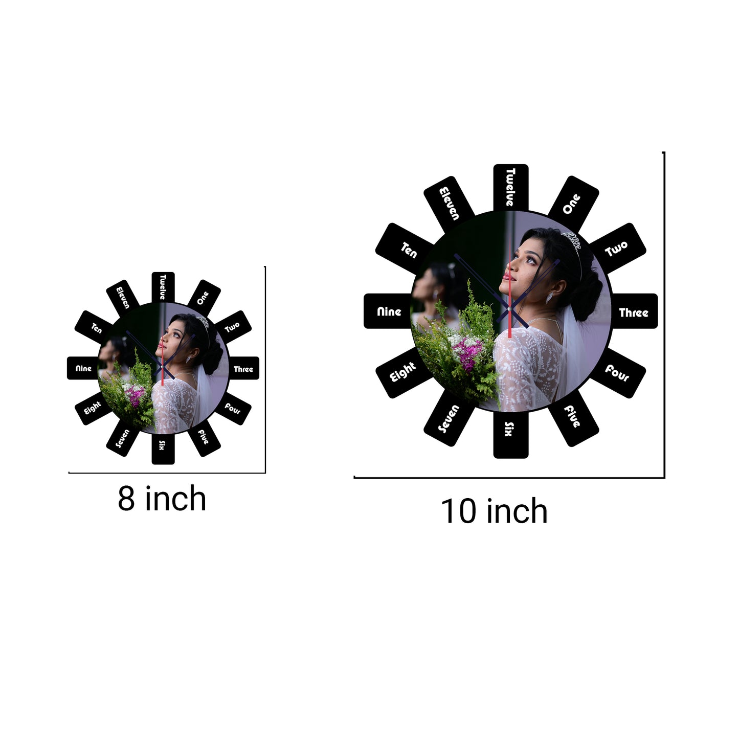 True North - Personalized Acrylic Photo Wall Clock