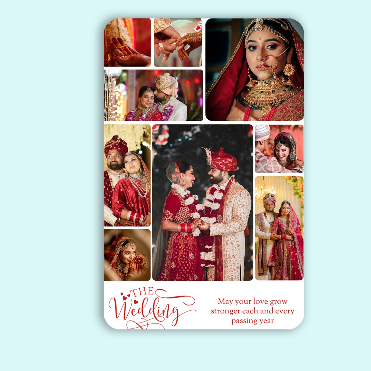 Wedded Moments - Frame less acrylic wall photo collage