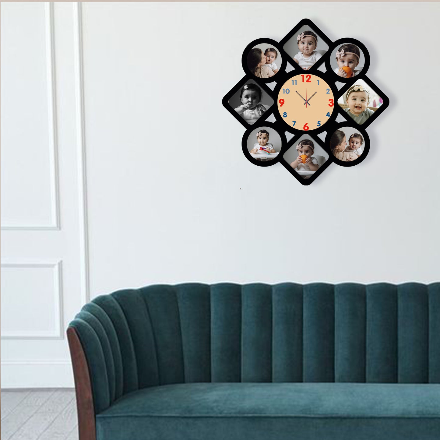 Glimmer Pop - Personalized Acrylic Photo Wall Clock