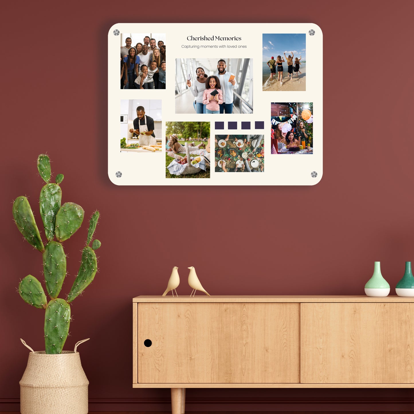 Cherished Memories - Frame less acrylic wall photo collage