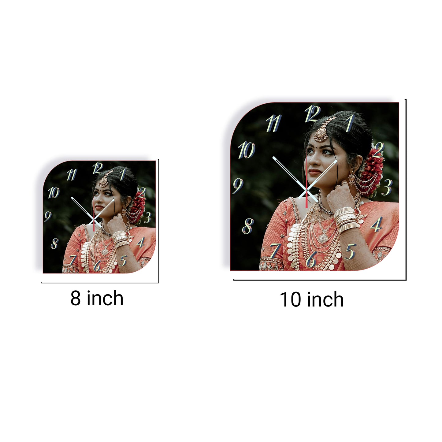 Zestful Glow - Personalized Acrylic Photo Wall Clock
