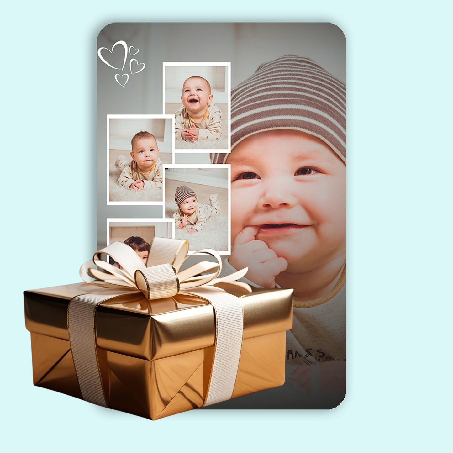 Glow Day Collage - Frame less acrylic wall photo collage