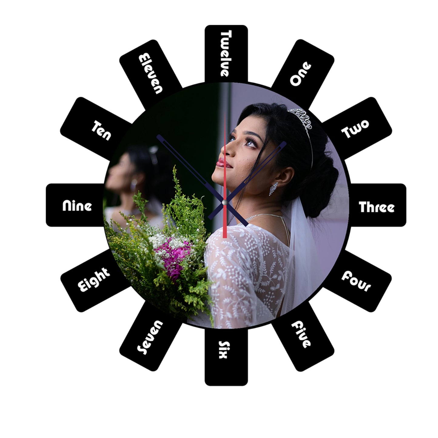 True North - Personalized Acrylic Photo Wall Clock