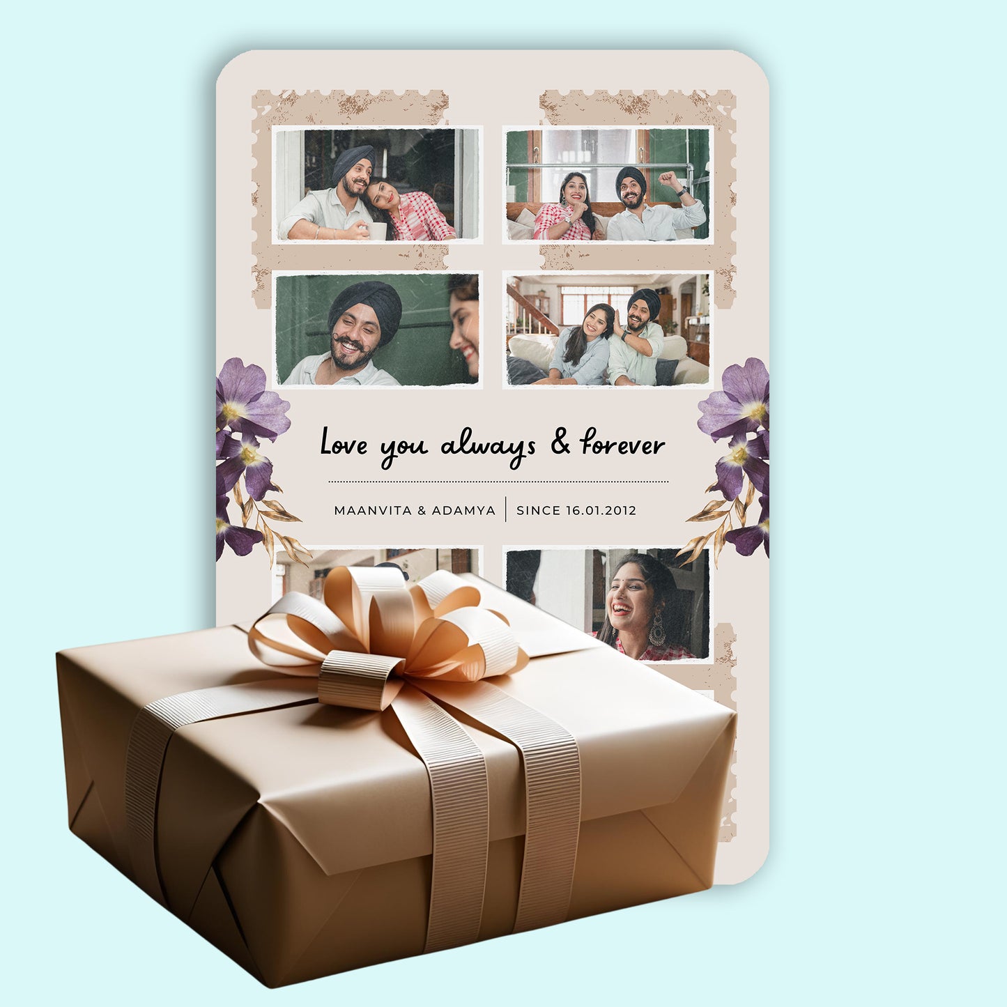 Glow Frame Collage - Frame less acrylic wall photo collage
