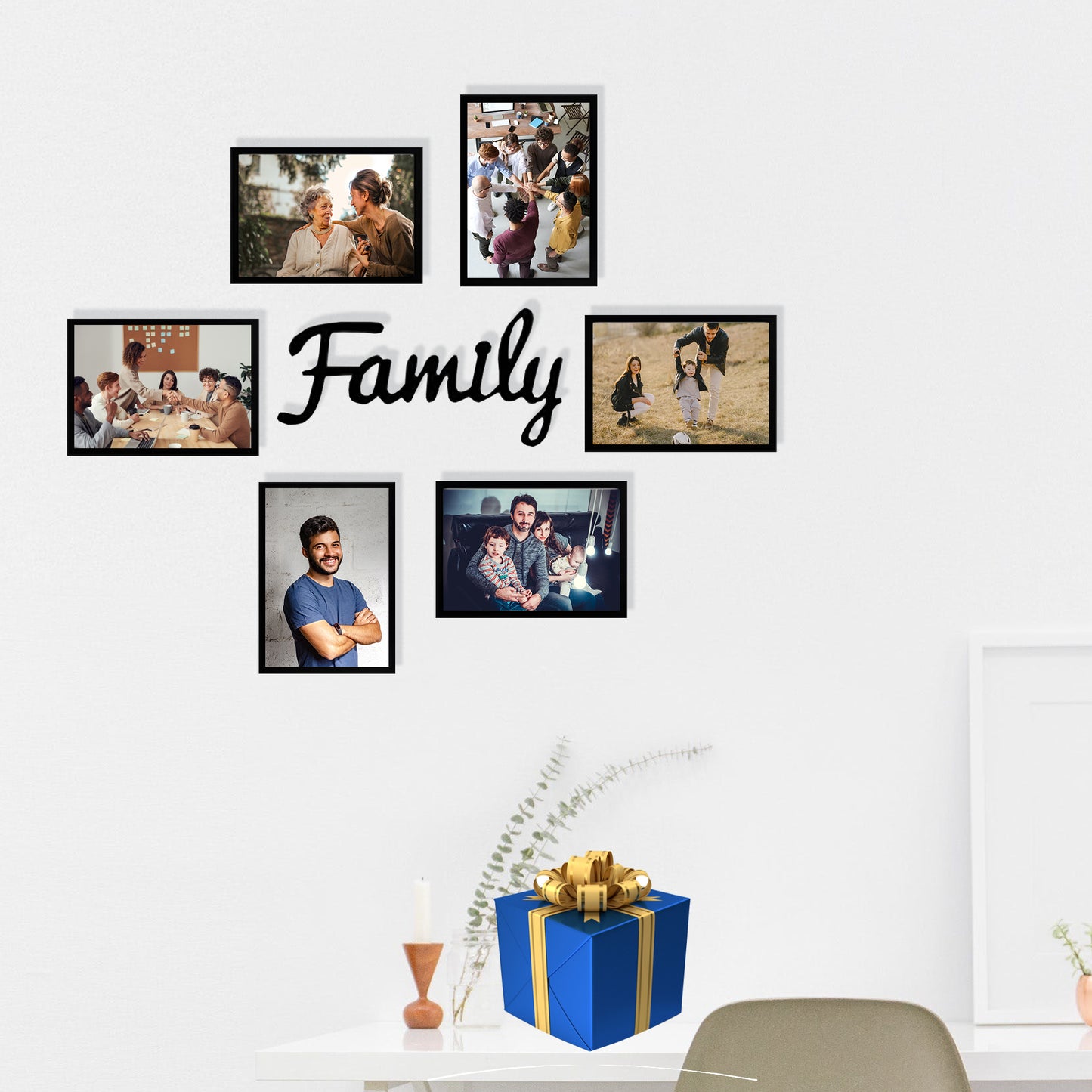 Family first – 6 Frame Set with Laser Cut Family art