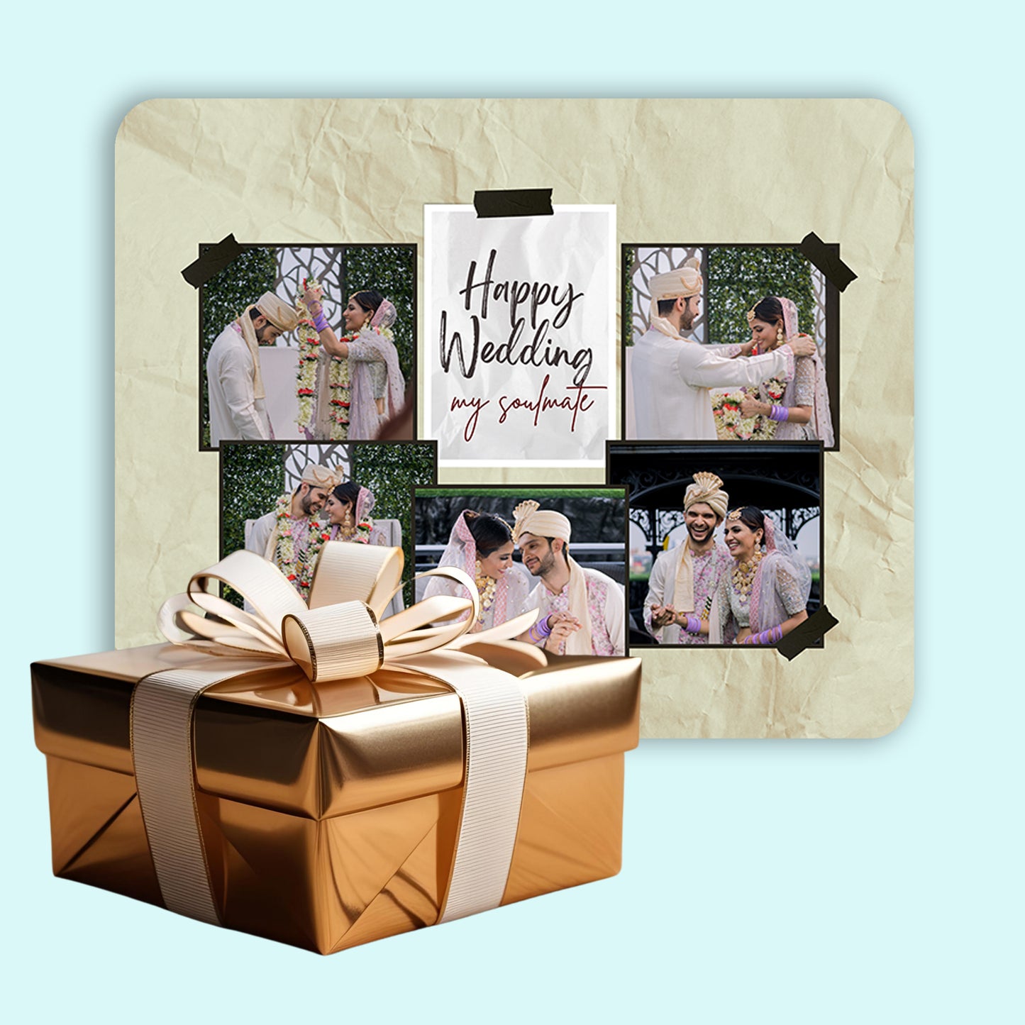 Refined Scrapbook - Frame less acrylic wall photo collage