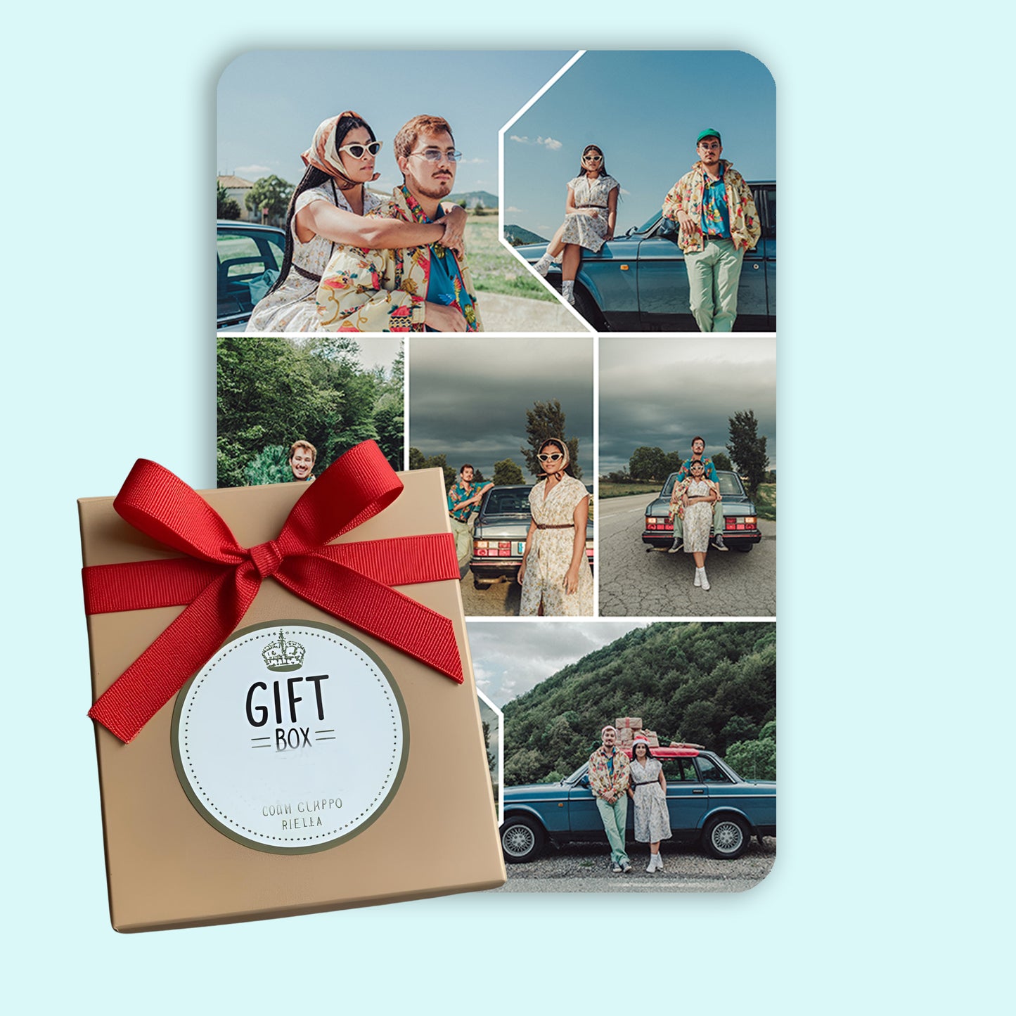 Best couple - Frame less acrylic wall photo collage