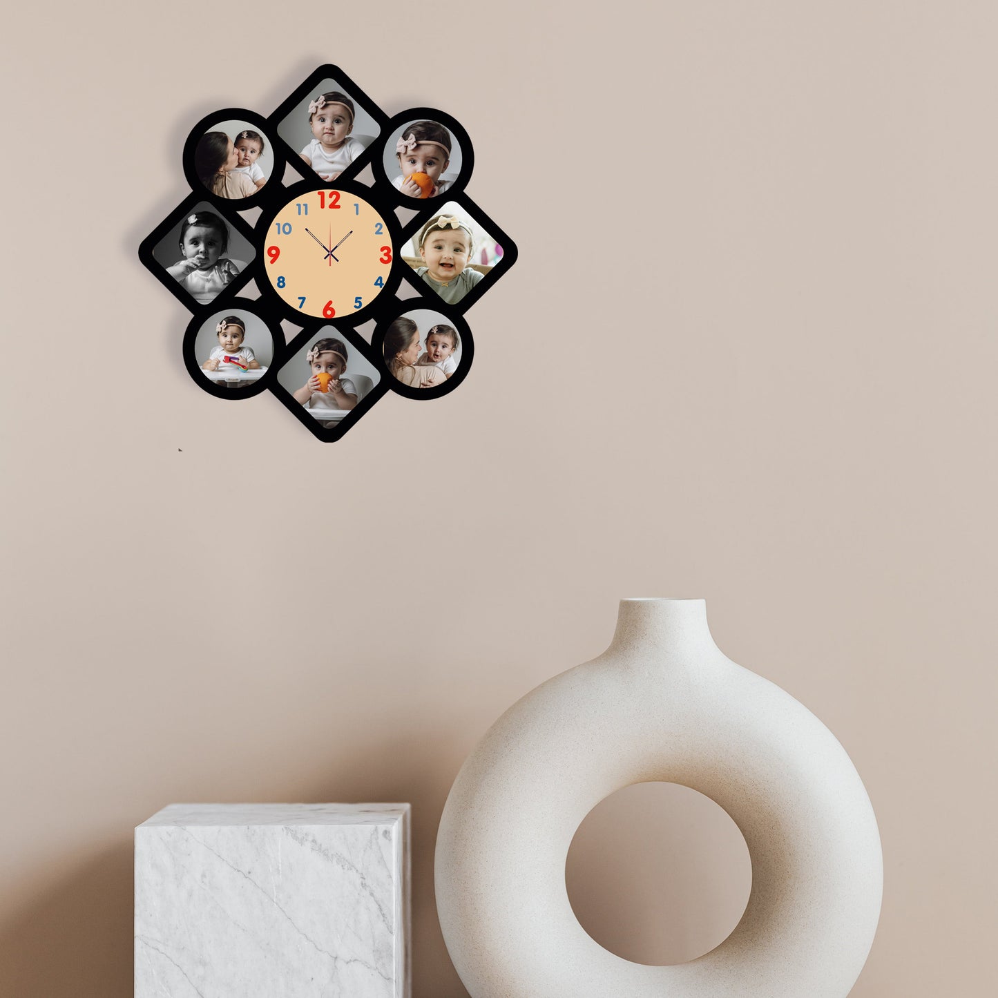 Glimmer Pop - Personalized Acrylic Photo Wall Clock
