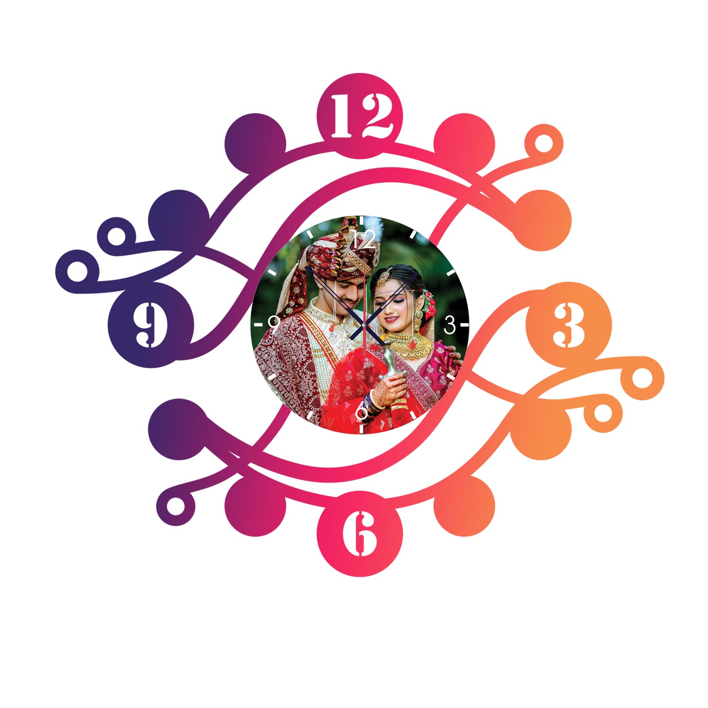 Enchanted Hour - Personalized Acrylic Photo Wall Clock