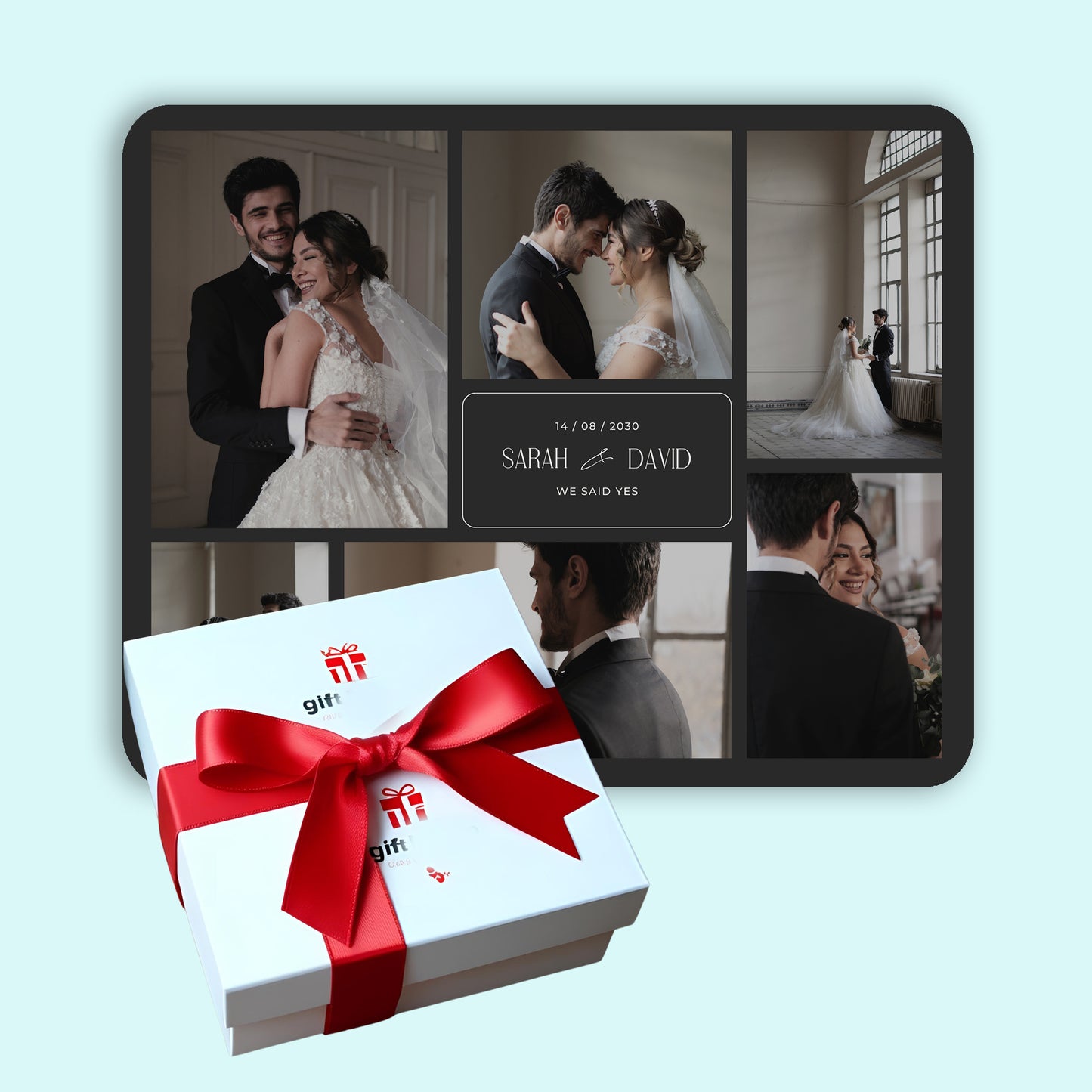 Dark Black & Elegant - Frame less acrylic wall photo collage