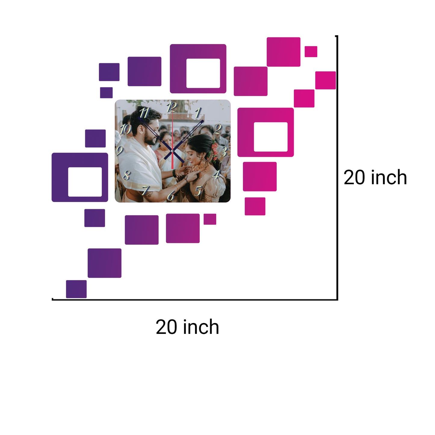 Adore Glow - Personalized Acrylic Photo Wall Clock