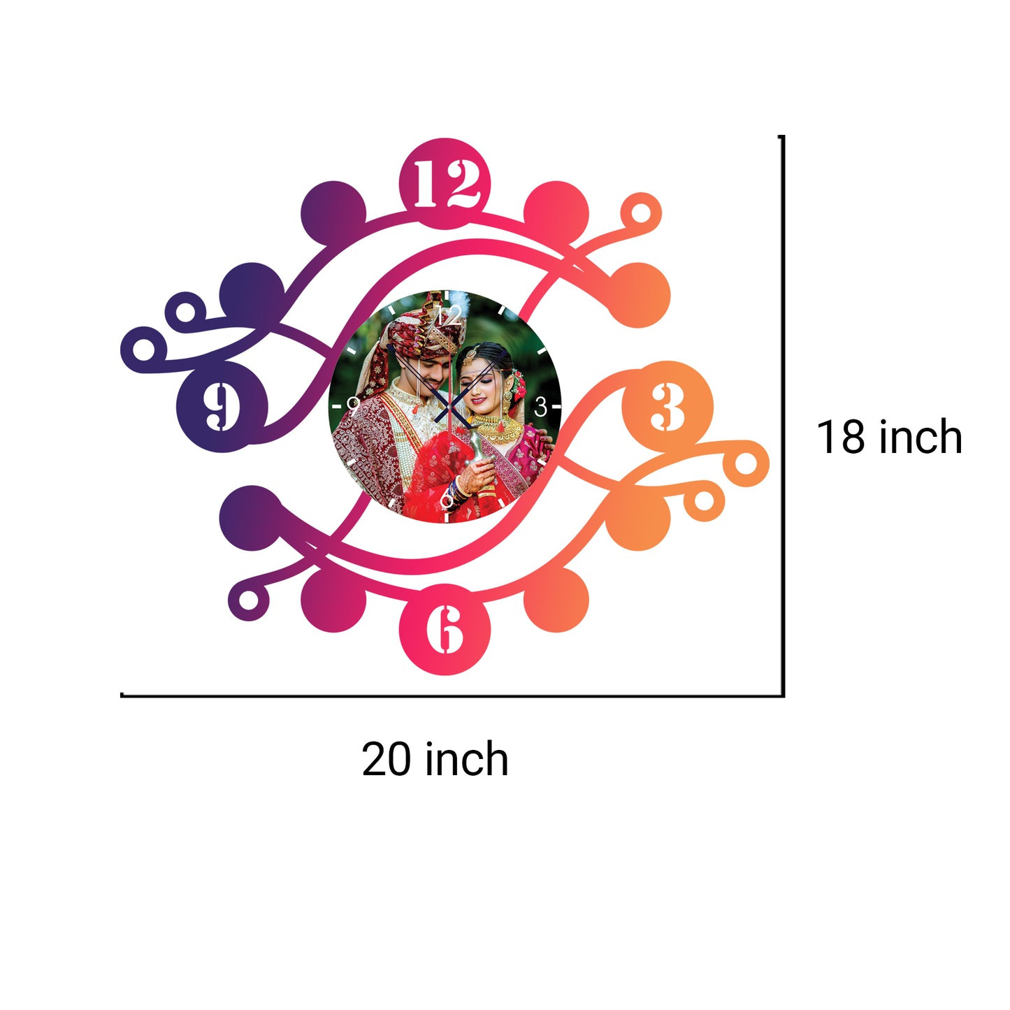 Enchanted Hour - Personalized Acrylic Photo Wall Clock