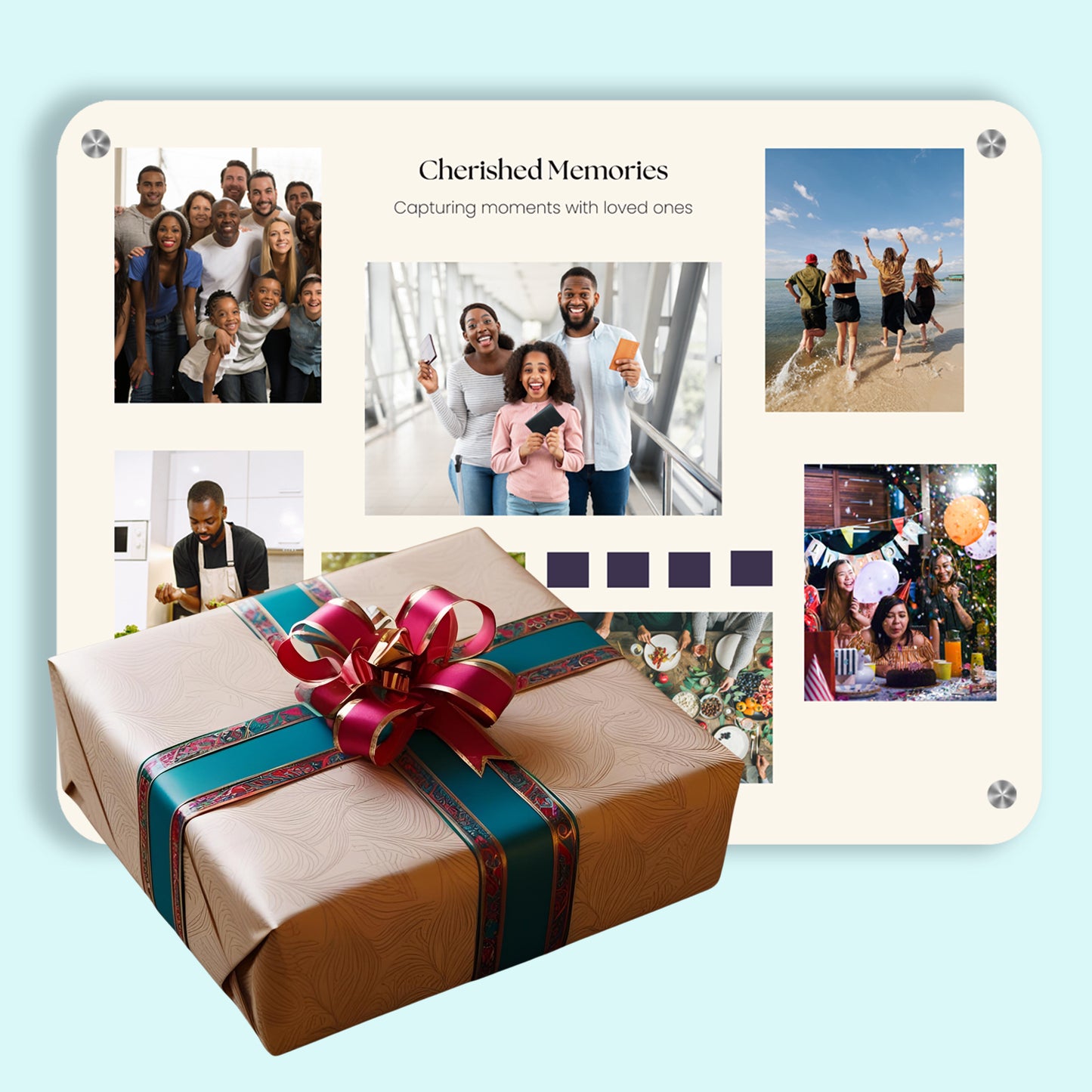 Cherished Memories - Frame less acrylic wall photo collage