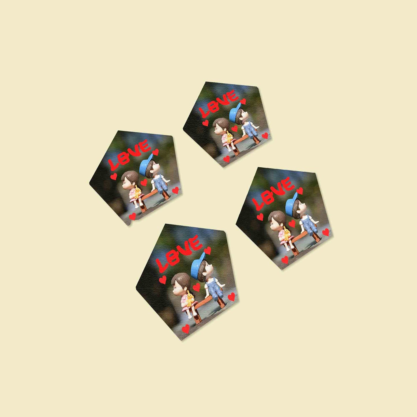 Personalized Mug & Pentagonal Coaster Combo