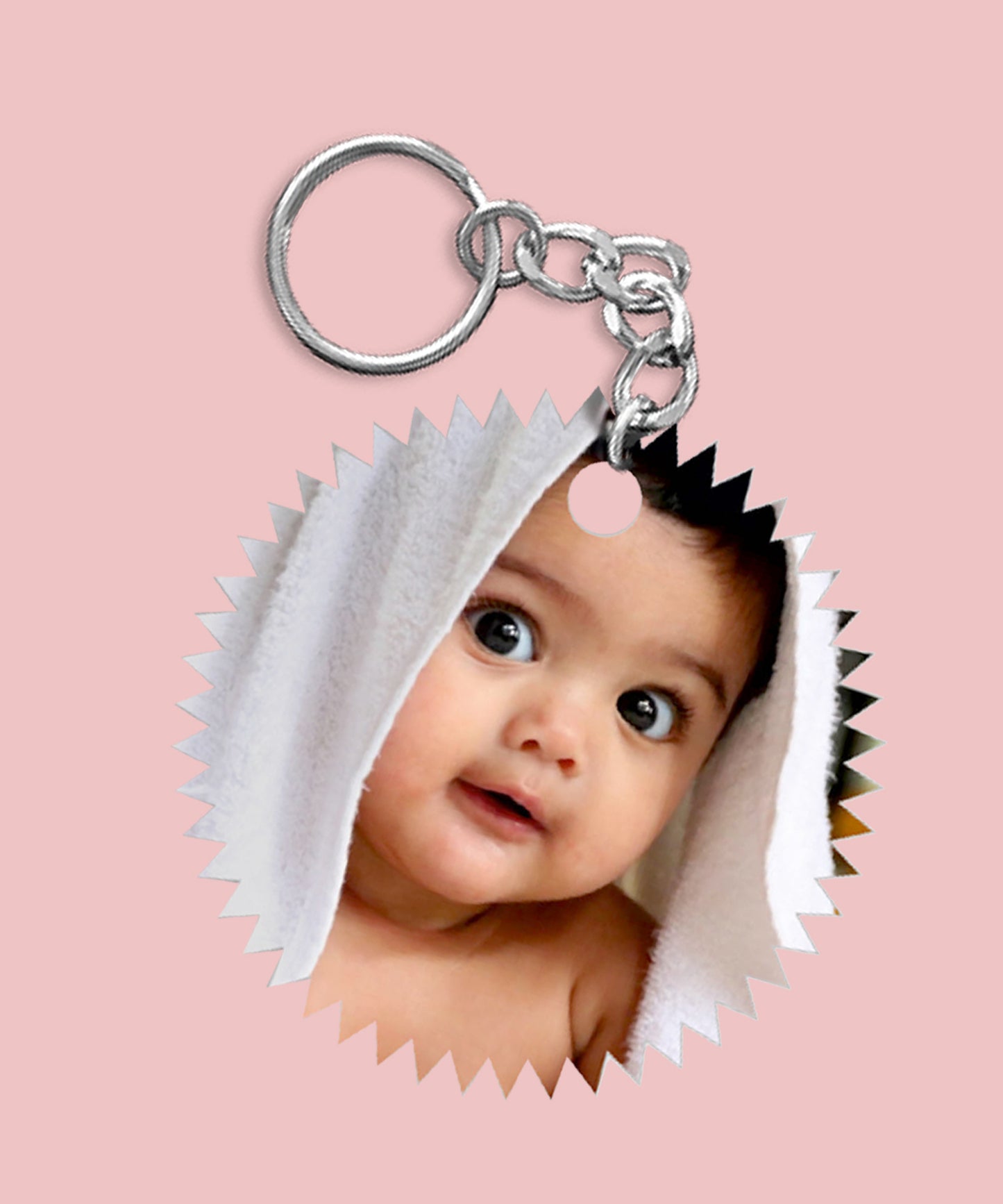 Acrylic Keychain - Round flower