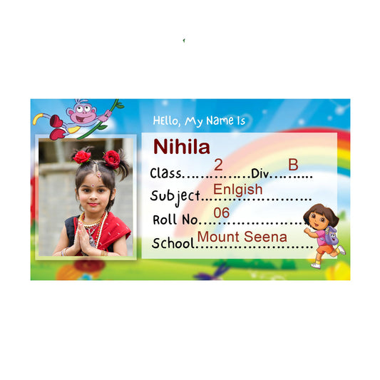 Personalized Name Sticker for Students – Photo + Name
