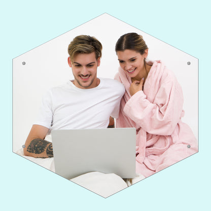 Wall hanging frame less photo - Hexagonal