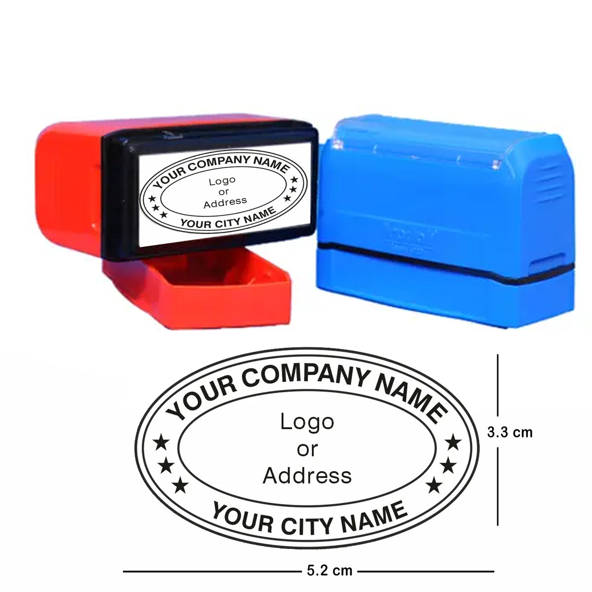 Large Stamp Shape Pre Ink Stamp Big Oval shape – Uniknot