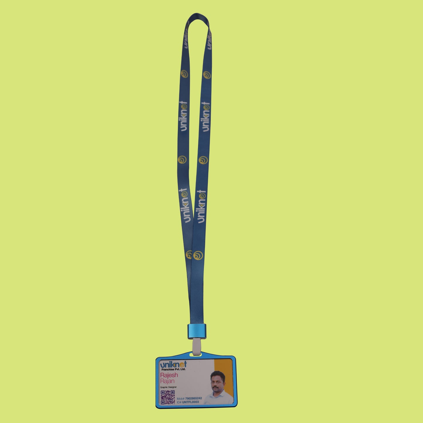 Executive Metallic ID Card with Powder-Coated Aluminum Pouch & Custom Printed Lanyard