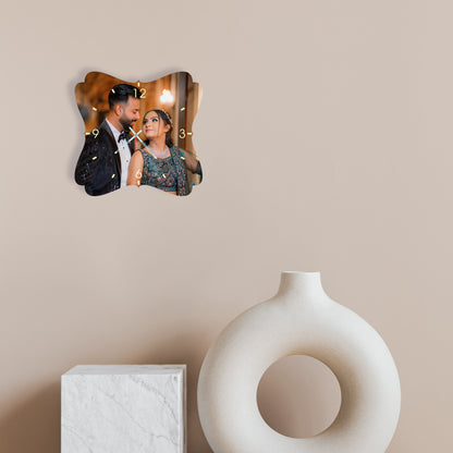 Neon Whirl - Personalized Acrylic Photo Wall Clock