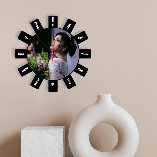 True North - Personalized Acrylic Photo Wall Clock